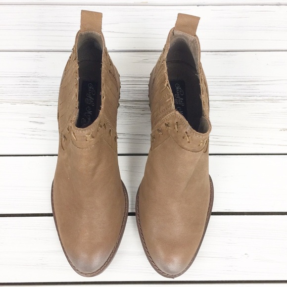 Naughty Monkey Studded Boho Brown Ankle Boots - Picture 2 of 8